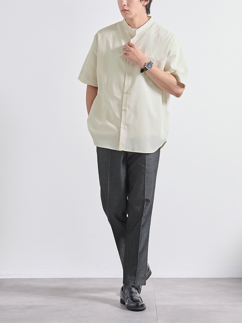 デニムスラックス（ワンウォッシュ）／夏のコーディネート例