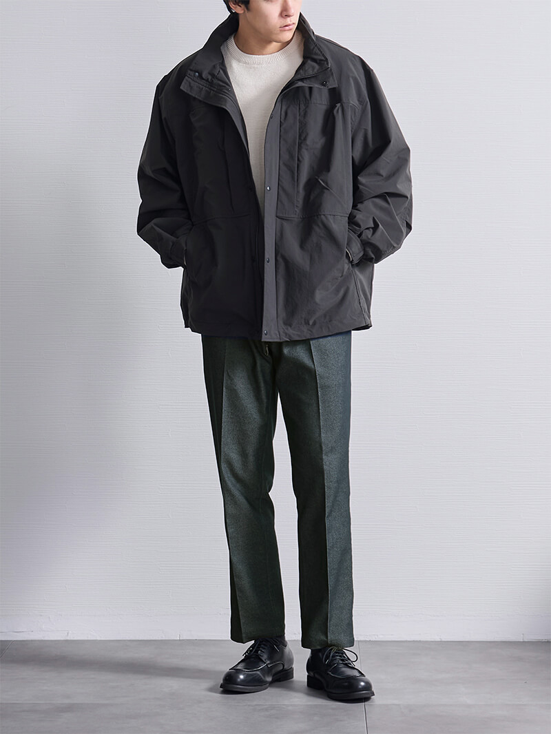 デニムスラックス／冬の着こなし例