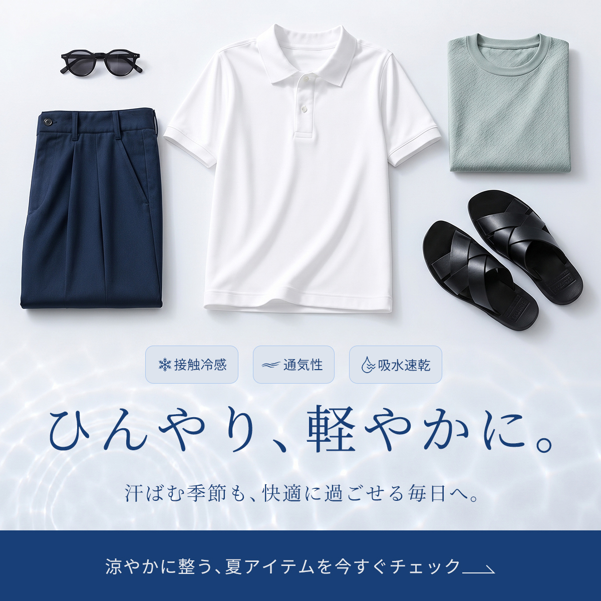 ひんやり特集 — 夏の快適アイテム