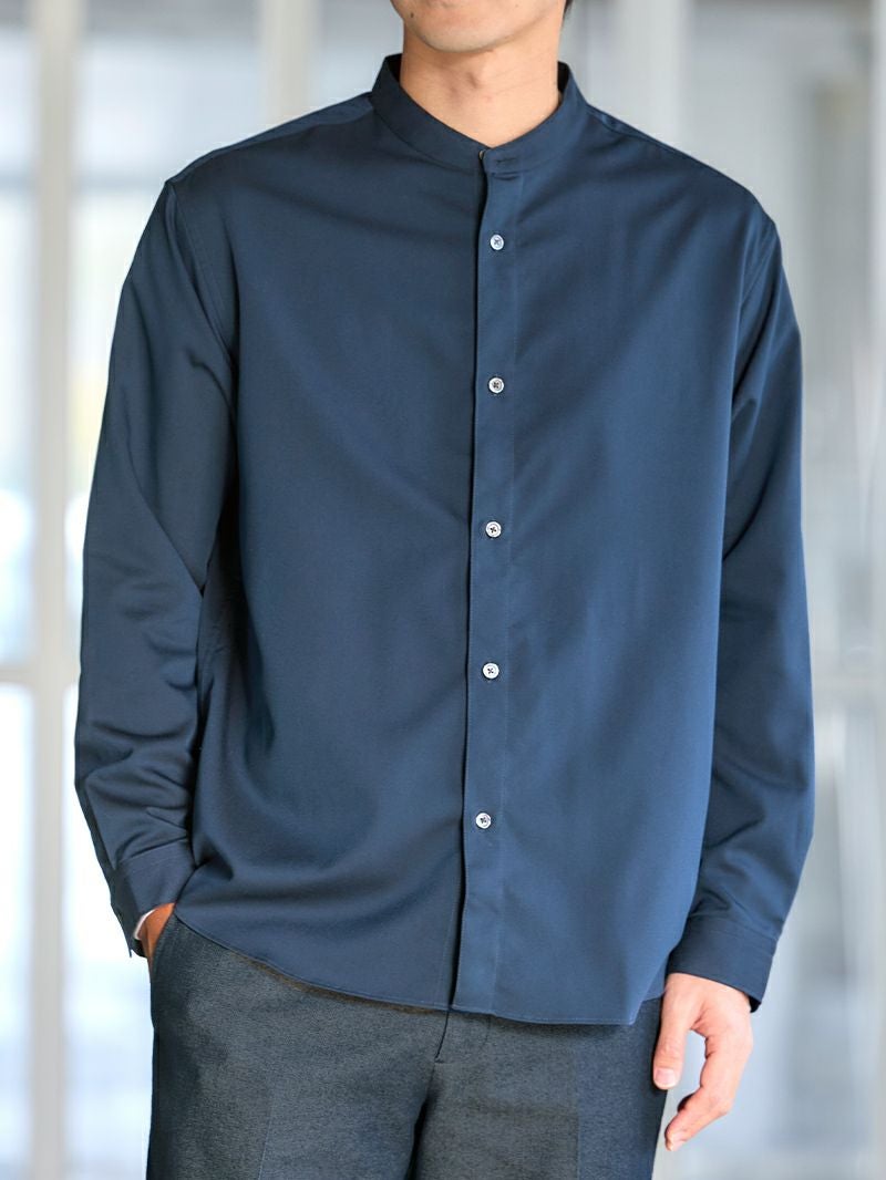 美品✨アーツアンドサイエンス バンドカラー シャツ プルオーバー　製品染め　L URBAN RESEARCH ROSSO MEN シャツ 「WEB限定」「XXLサイズあり」「抗菌