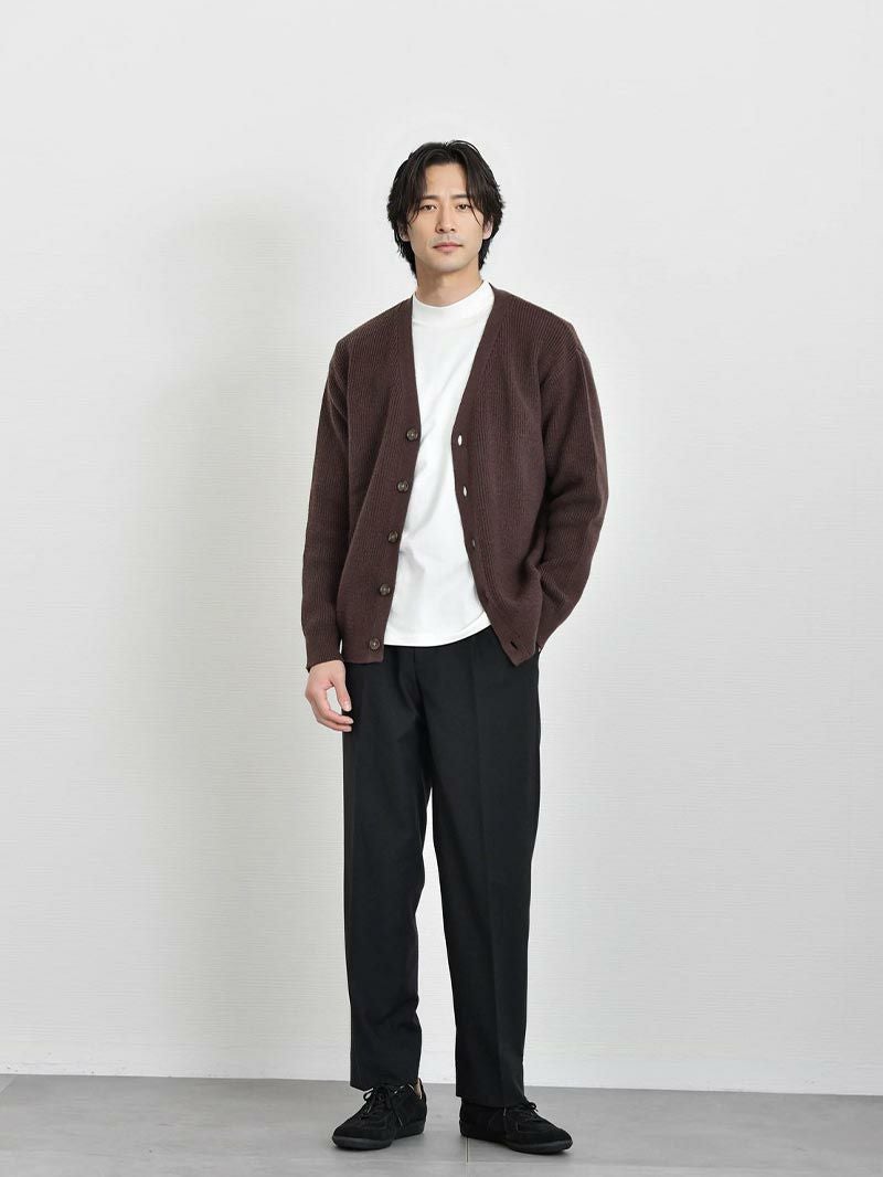 リブ編みニットカーディガン | AUEN [オーエン]