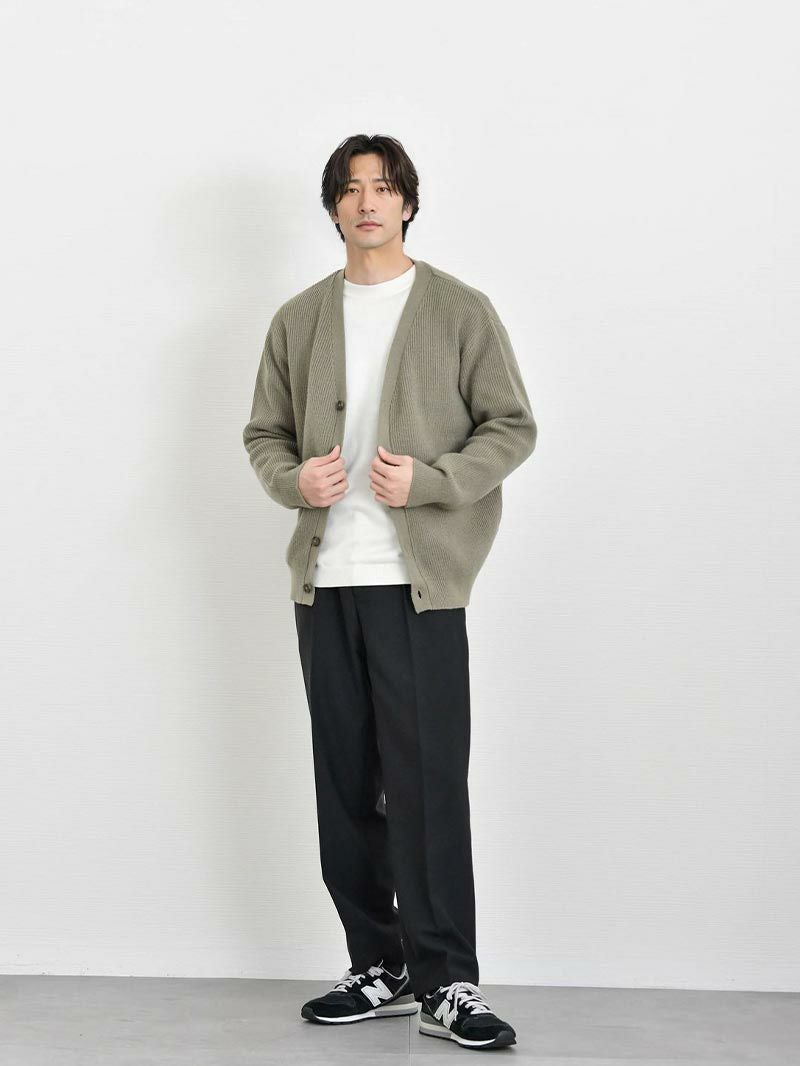 リブ編みニットカーディガン | AUEN [オーエン]