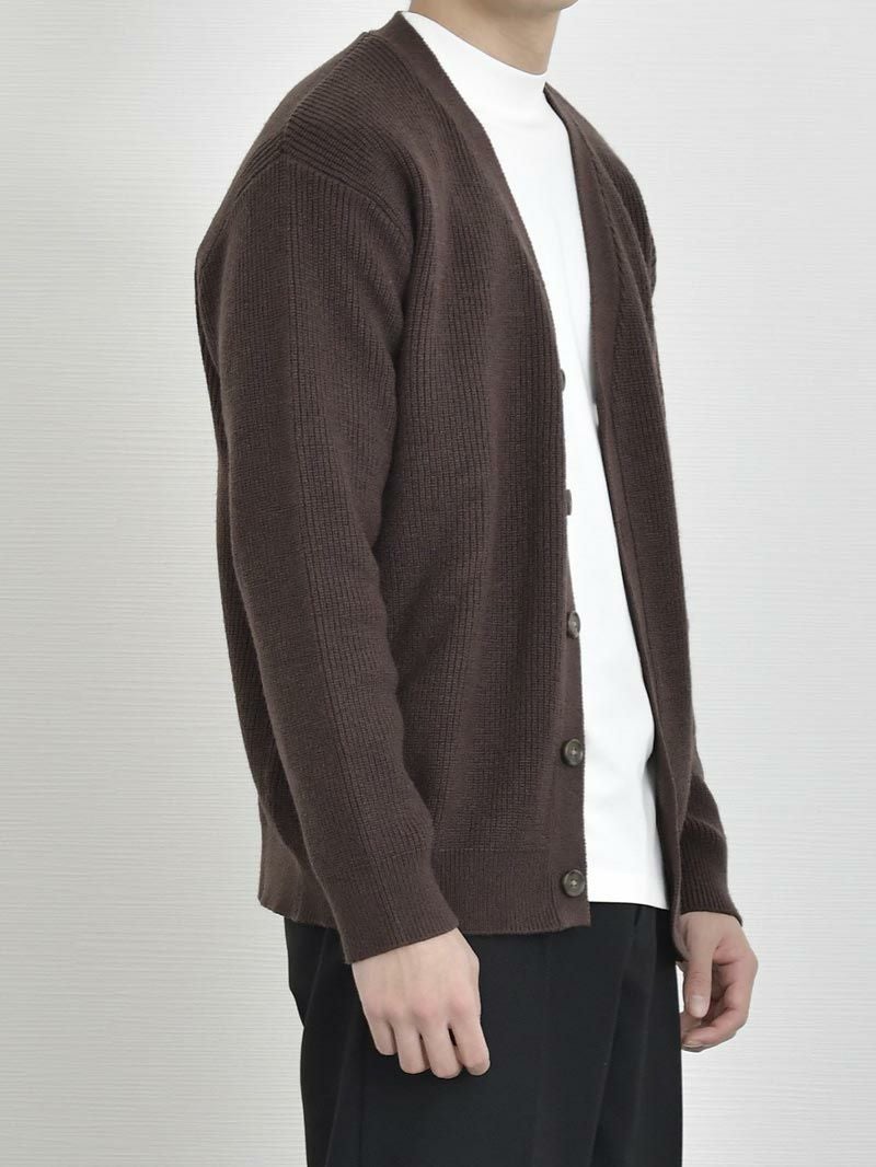 リブ編みニットカーディガン | AUEN [オーエン]