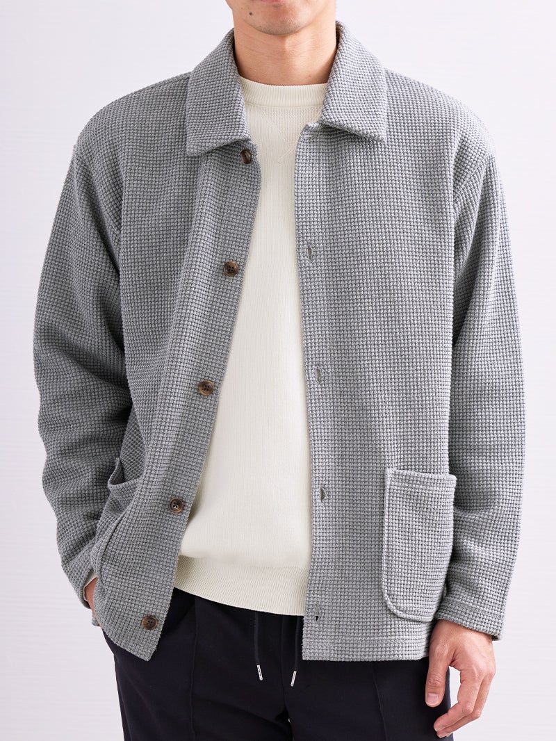 ワッフルカーディガン