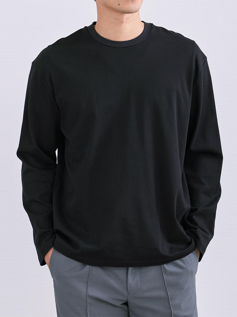 ルーズロングスリーブTシャツ ブラック